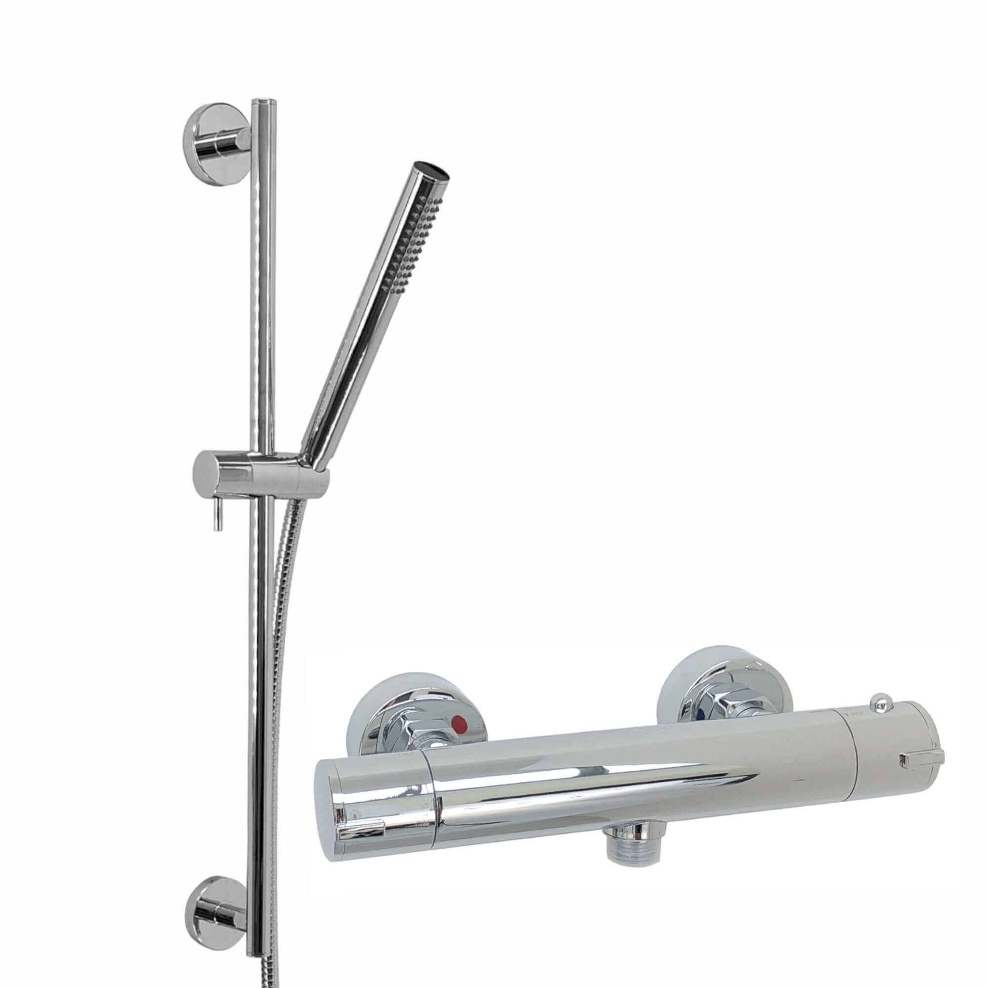 Buy Dune contemporary thermostatic shower mixer bar valve with slider rail kit - chrome Online UK | HOUSE OF ENKI